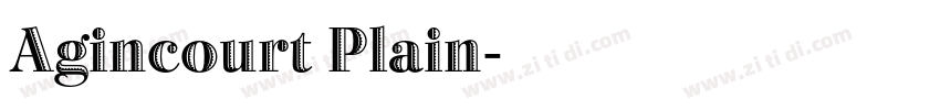 Agincourt Plain字体转换